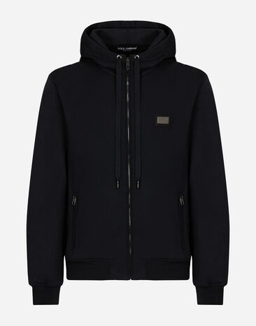 Dolce & Gabbana Sudadera en punto de algodón Azul G9IF0TG7JYX