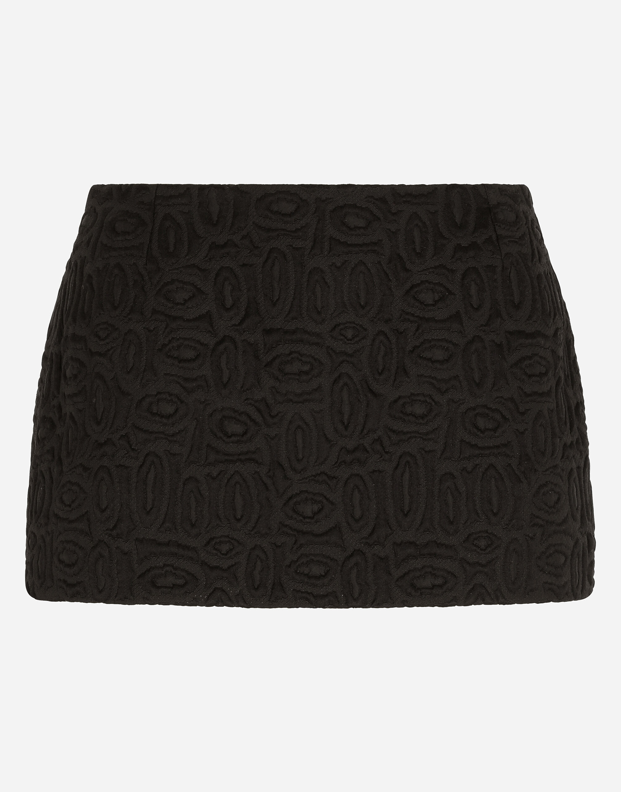 Jacquard miniskirt in Black for Women | Dolce&Gabbana® US