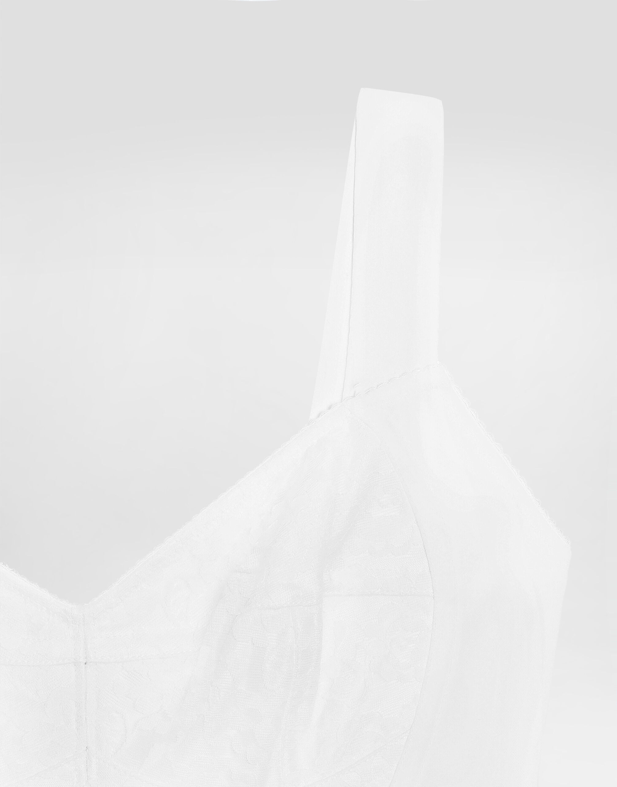 Sheath dress in elastic fabric and lace - thumbnail 7