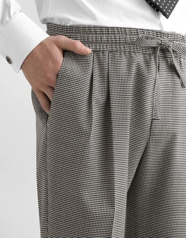 Dolce & Gabbana Wool houndstooth joggers Multicolor GP12QTFQZAG
