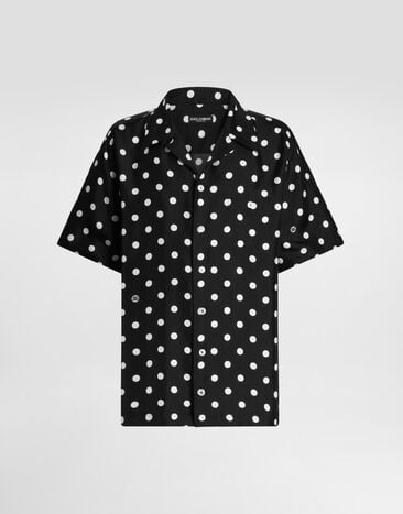 Dolce & Gabbana Polka dot-print silk twill shirt Multicolor G5JH9TIS13M