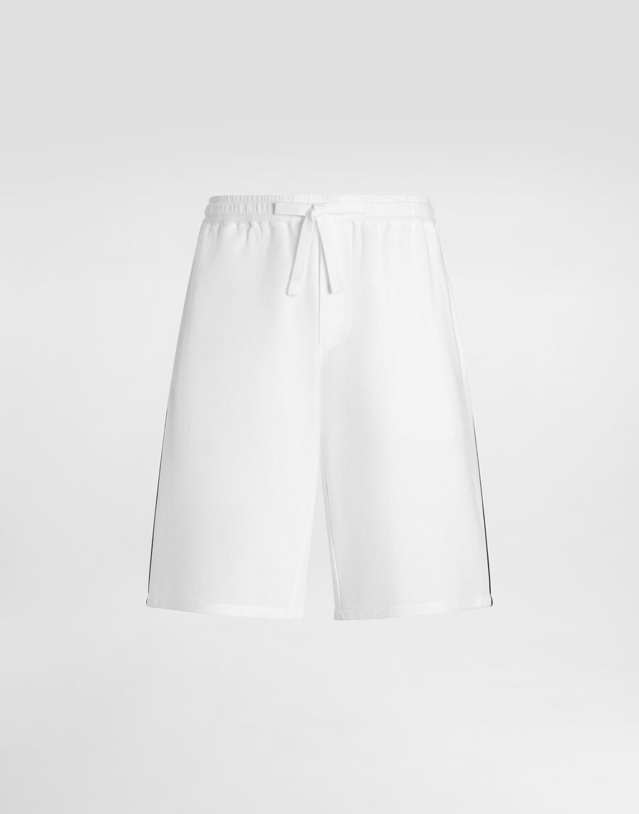 Cotton piqué trousers