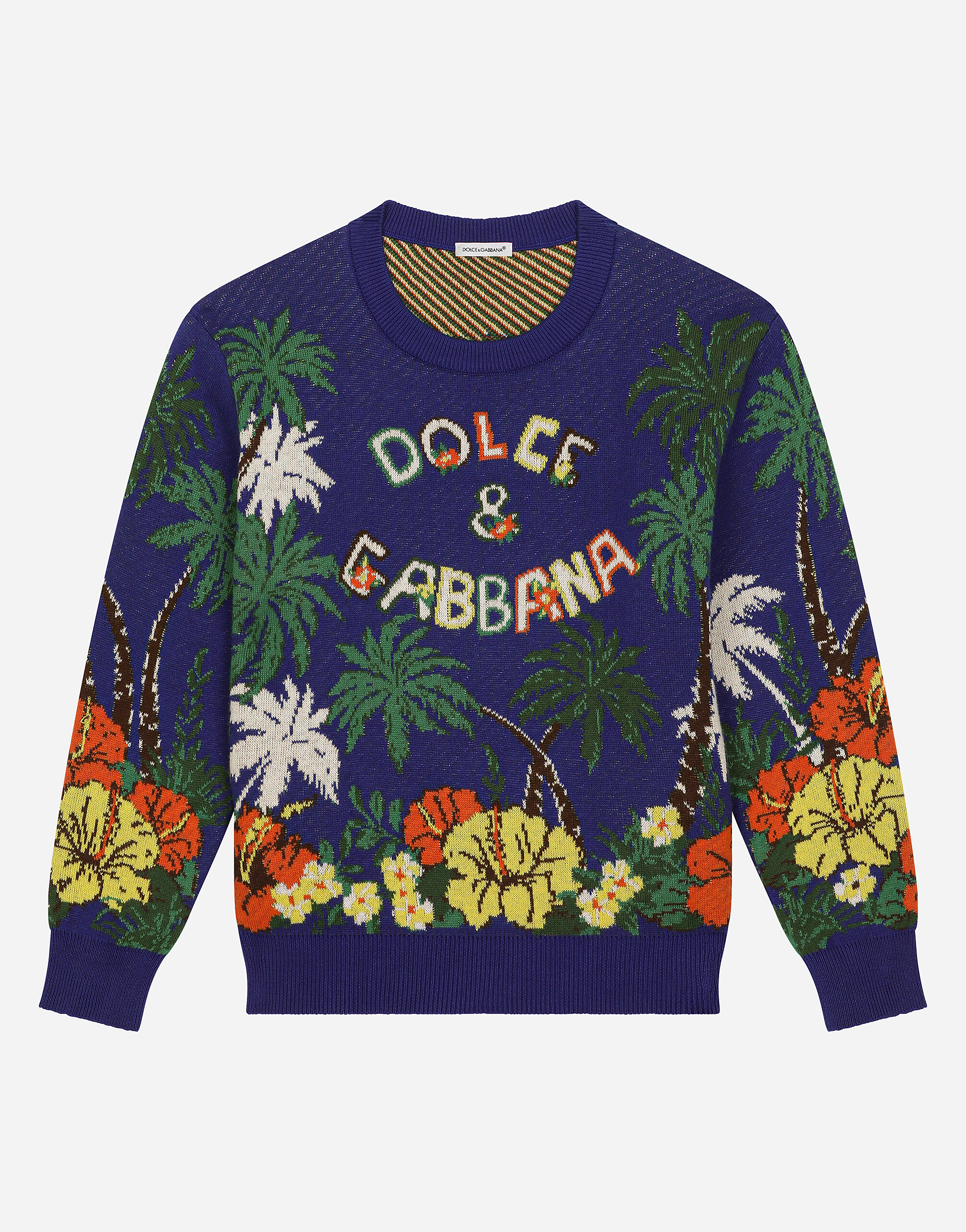 Dolce & Gabbana Pull en piqué Noir L4KWE1JCVR9