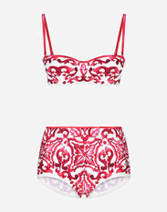 Dolce & Gabbana Majolica print balconette bikini top and bottoms Print O8C09JFSG8G