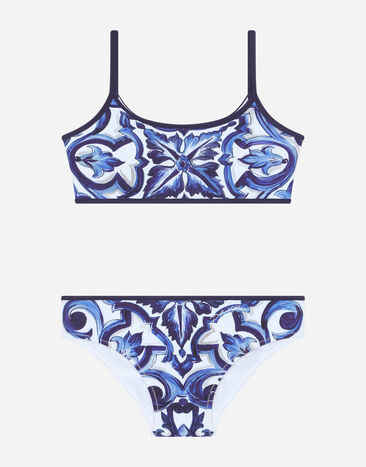 Dolce & Gabbana Majolica-print bikini Multicolor L53DE7G7EY0