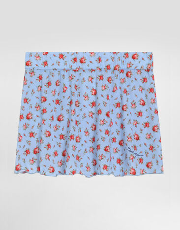 Dolce & Gabbana Small rose-print short skirt Multicolor L5J866ON0D8