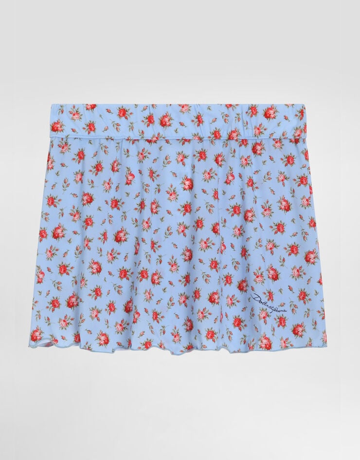 Dolce & Gabbana Small rose-print short skirt Multicolor L5J866ON0D8