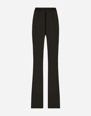 Dolce & Gabbana High-waisted flared chiffon pants Print FTC3HTHS5Q0