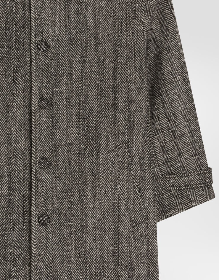 Dolce & Gabbana Single-breasted wool blend chevron coat Dolce & Gabbana Single-breasted wool blend chevron coat Multicolor G052VTFC3CX
