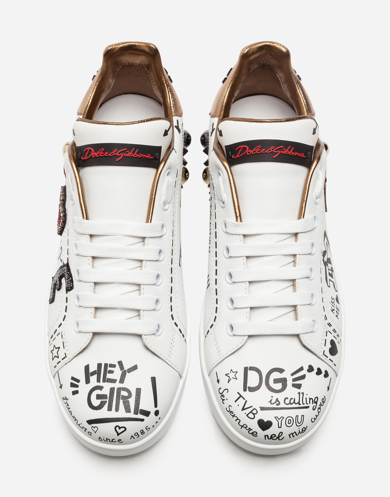 Portofino Sneakers With Patch - Women's Shoes | Dolce&Gabbana