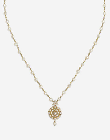Dolce & Gabbana Sicily necklace in 18-karat yellow gold and pearls Gold WAFS3GWPEA1