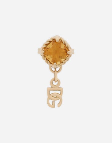 Dolce & Gabbana Single earring in yellow gold 18kt with citrines White WSQA7GWSPBL