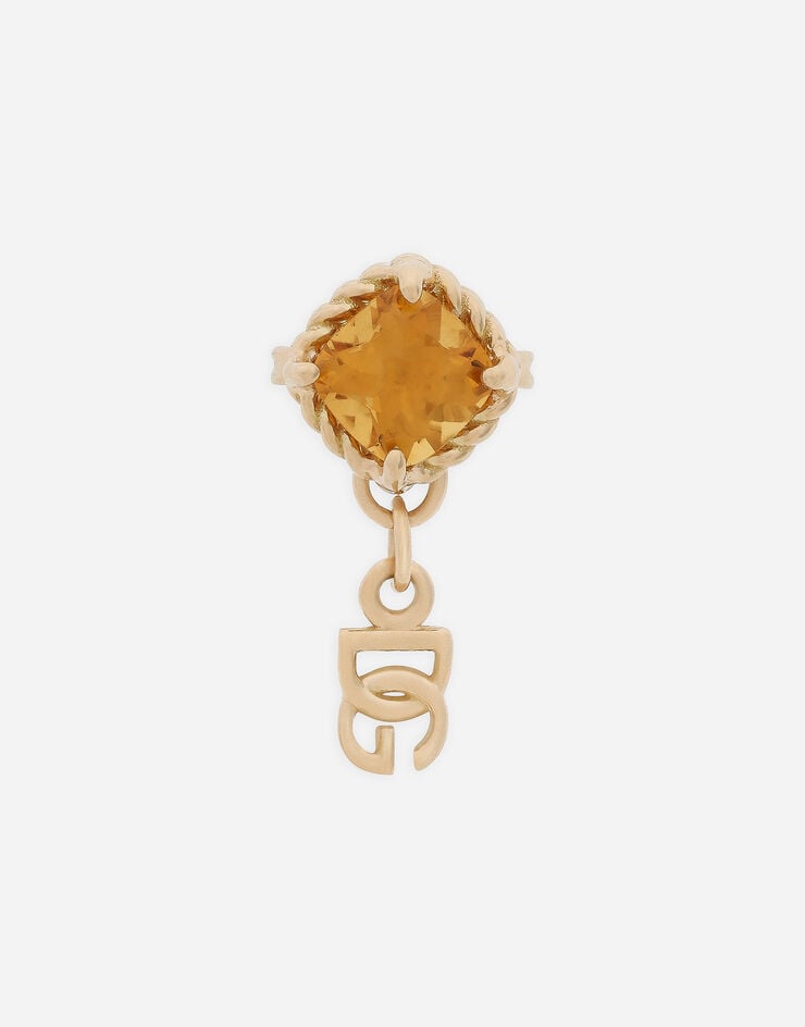 Dolce & Gabbana Einzelohrring aus Gelbgold 18 kt mit Zitrinen Gold WSQB1GWQC01