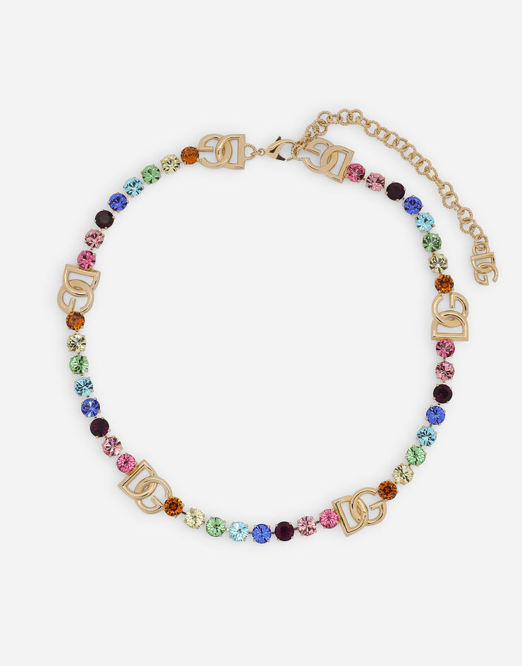 Dolce & Gabbana Cinturón con strass de color y logotipo DG Multicolor WLO6C1W1111