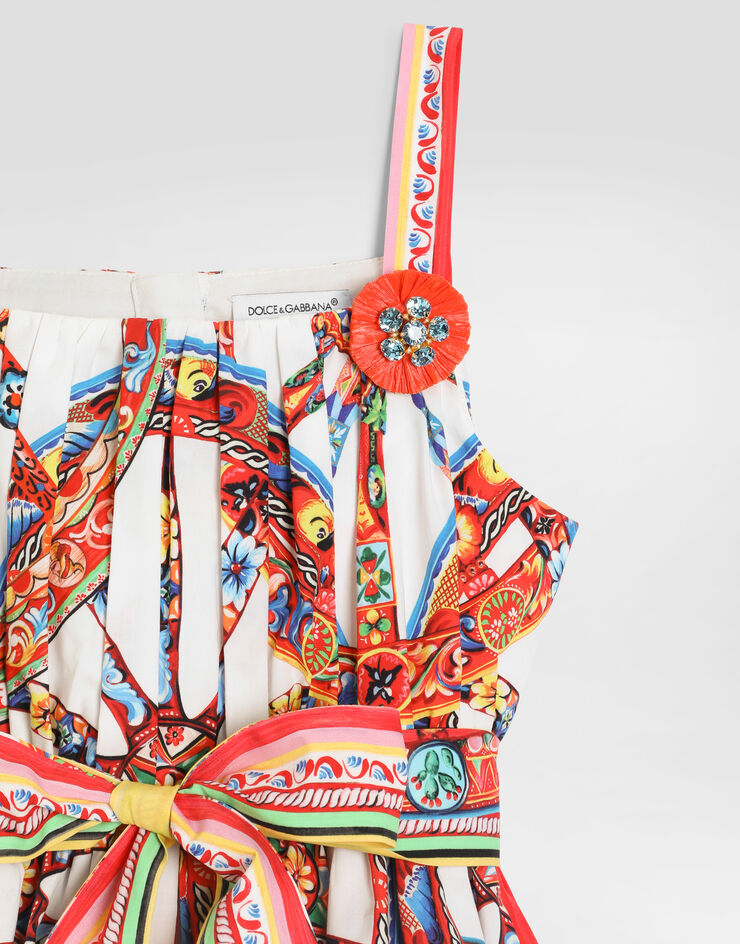 Dolce & Gabbana Carretto-print poplin dress Multicolor L54DU2FI5O4