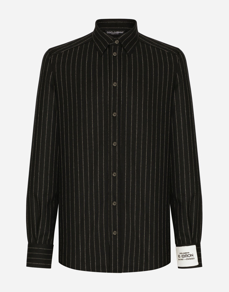 Dolce&Gabbana Stretch wool flannel shirt Multicolor G5KV8TFRBC1