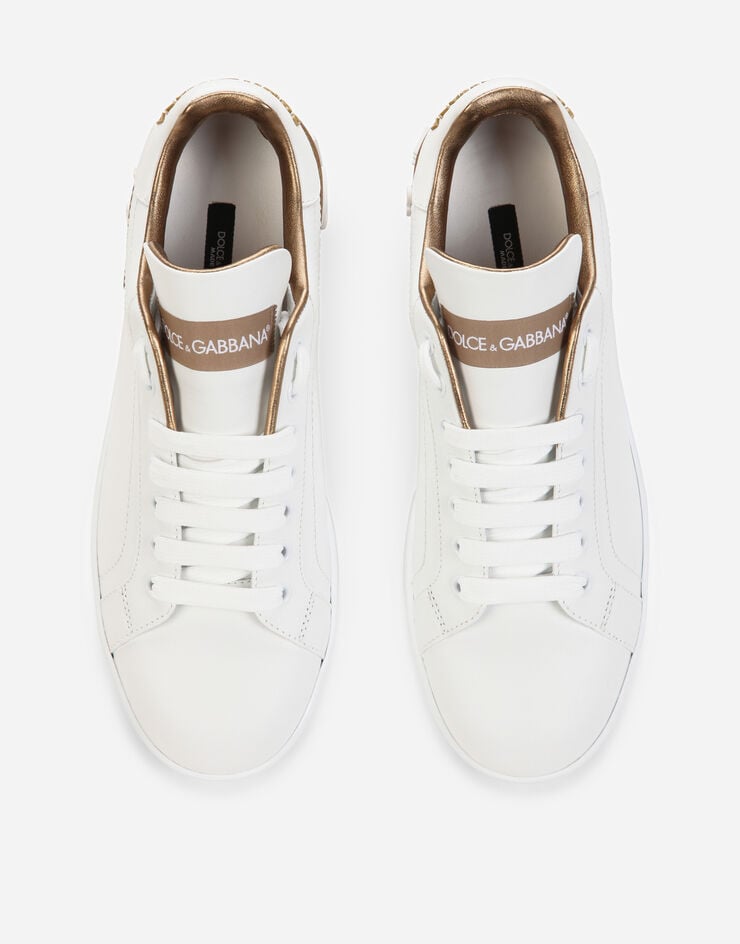 Dolce & Gabbana Sneaker Portofino in pelle di vitello Oro CK1544AX615