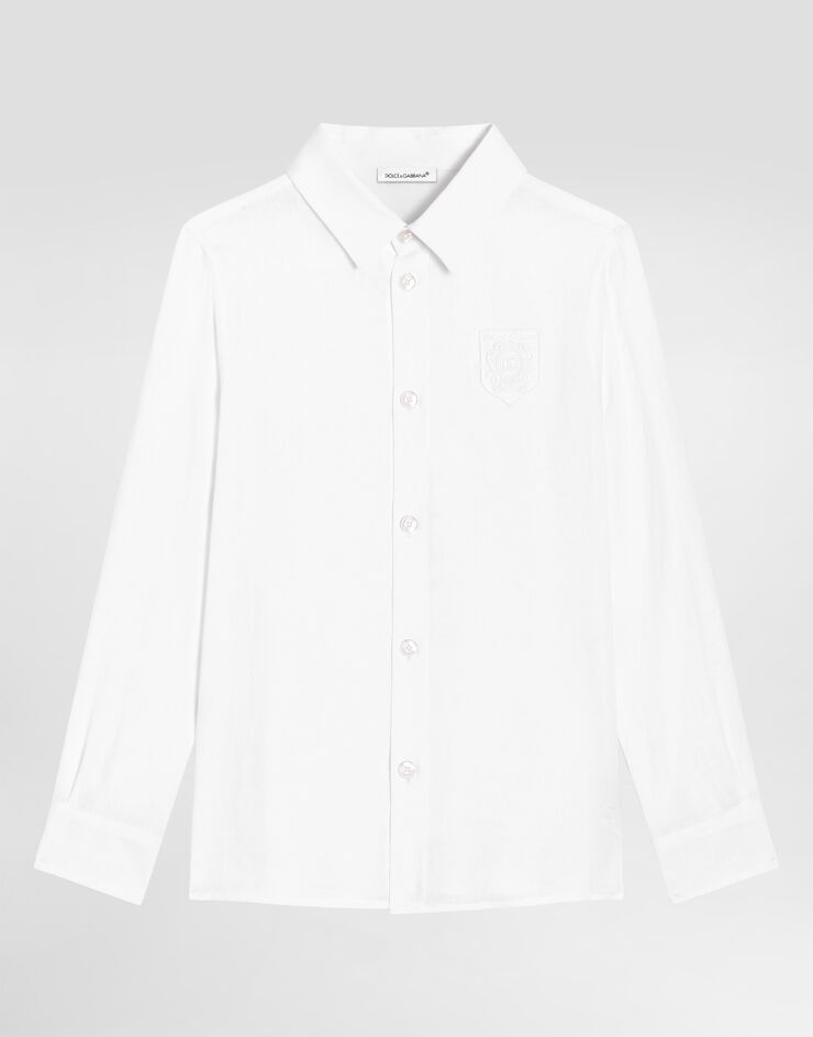 Dolce & Gabbana Linen canvas shirt White L44S71FU4LU