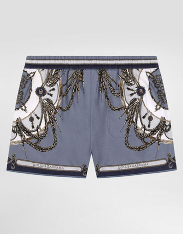 Dolce & Gabbana Cargo-print poplin bermuda shorts Multicolor L14Q07FI5NQ
