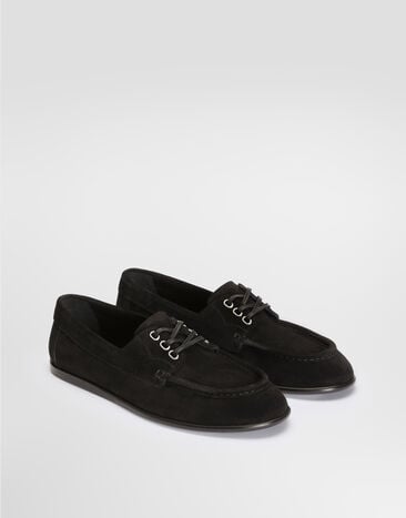 Dolce & Gabbana 스플릿 레더 소재 더비 슈즈 Black A10930A3O90