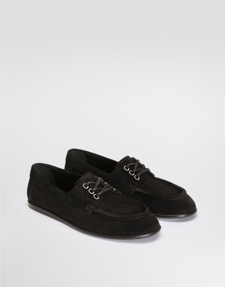 Dolce & Gabbana 스플릿 레더 소재 더비 슈즈 Dolce & Gabbana 스플릿 레더 소재 더비 슈즈 Black A10930A3O90