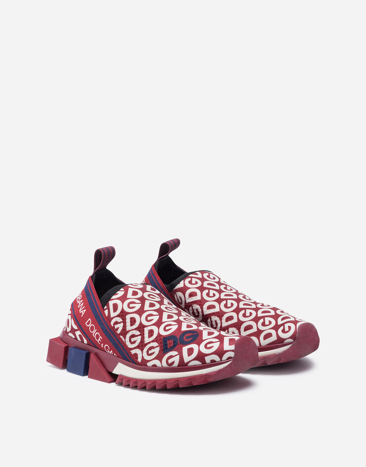 Dolce & Gabbana KNIT FABRIC SORRENTO SNEAKERS WITH DG MANIA PRINT MULTICOLORED CS1713AA886