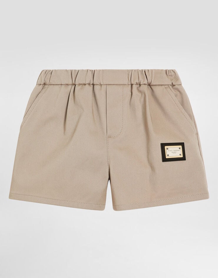 Dolce & Gabbana Gabardine bermuda shorts Beige L13Q91FUFL3