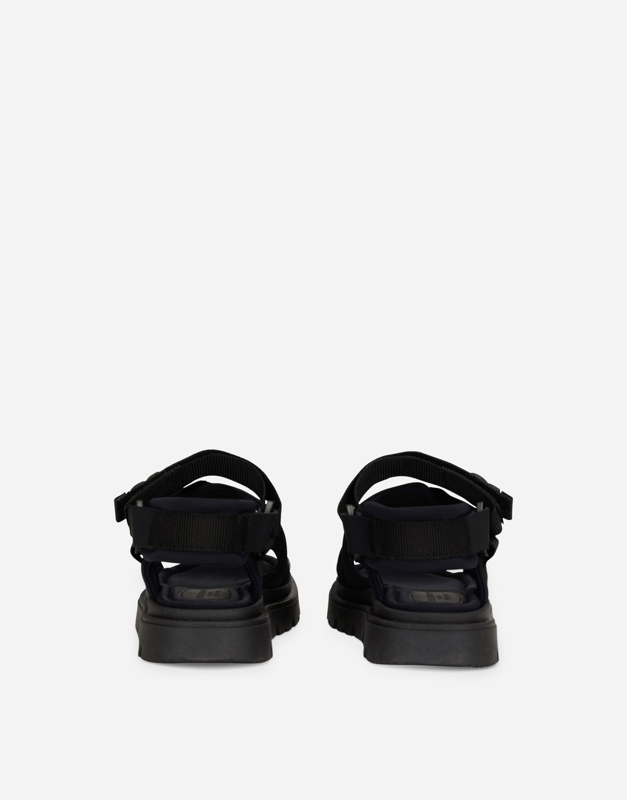 Black cloth sandals sale