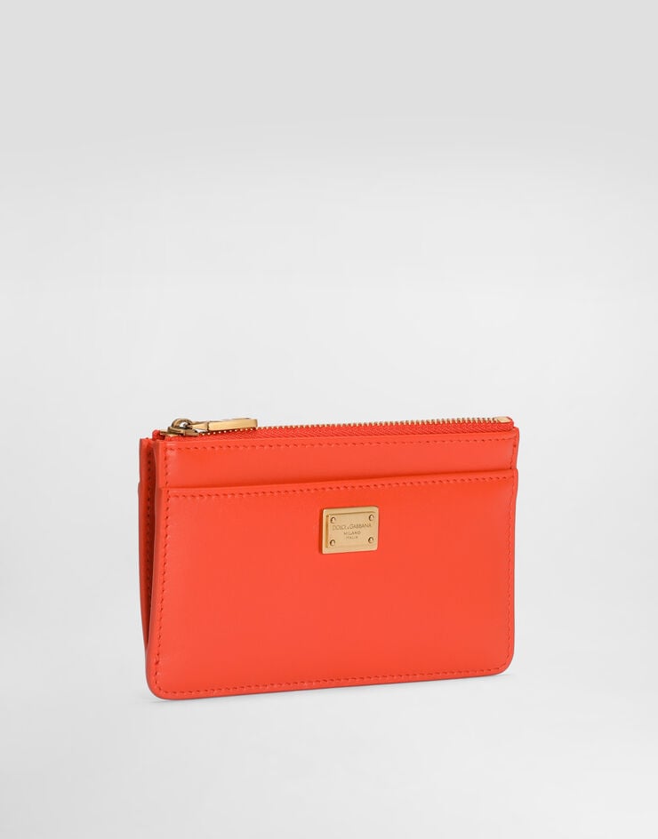 Dolce & Gabbana Calfskin card holder Orange BI1261A9S25