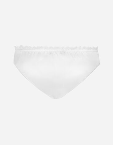 Dolce & Gabbana Tulle panties with satin White O2F20TONP15