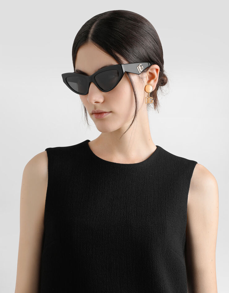 Dolce & Gabbana Abito corto A line in crêpe di lana Nero F6JSUTFU2TZ