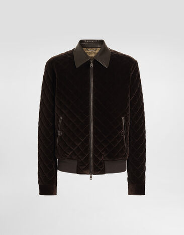 Dolce & Gabbana Quilted velvet bomber jacket  G9CKMTFUVG7