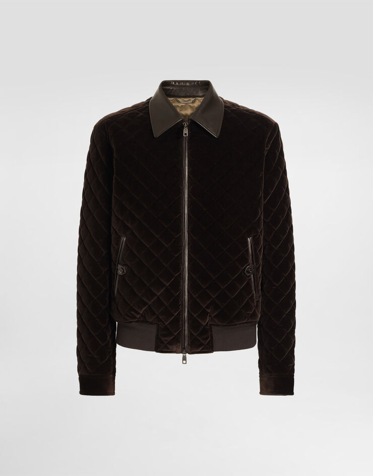 Dolce & Gabbana Quilted velvet bomber jacket  G9CKMTFUVG7