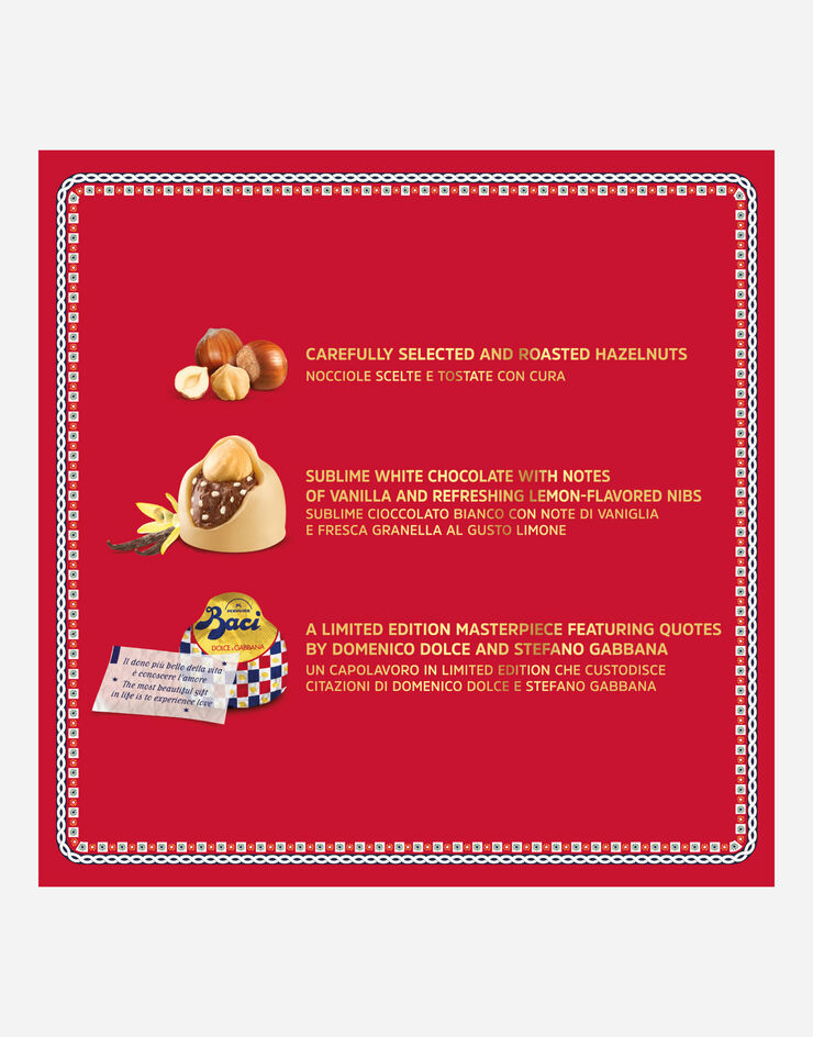 Dolce & Gabbana Baci® Perugina® Limited Edition Dolce Vita® Chocolates filled with lemon-flavored nibs and a whole hazelnut (24 Baci chocolates ) Mehrfarbig PC0300PCSET