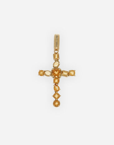 Dolce & Gabbana Anna charm in yellow gold 18kt with citrines quartzes White WAQA3GWTOLB