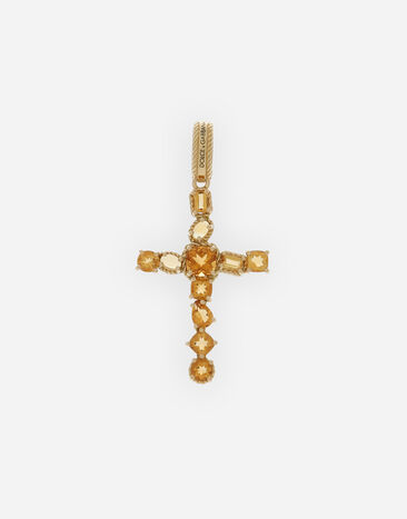 Dolce & Gabbana Anna charm in yellow gold 18kt with citrines quartzes Gold WAQA4GWPE01