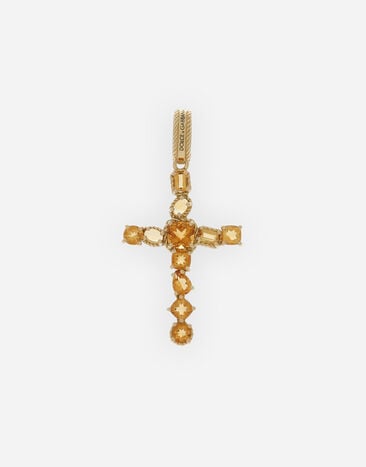 Dolce & Gabbana Anna charm in yellow gold 18kt with citrines quartzes Gold WAQA4GWPE01