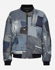Dolce & Gabbana Stretch patchwork denim jacket Blue GH590AFJFAT