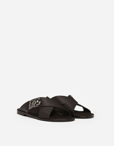 Dolce & Gabbana Sandalia en piel de becerro Marrón A80440AO602