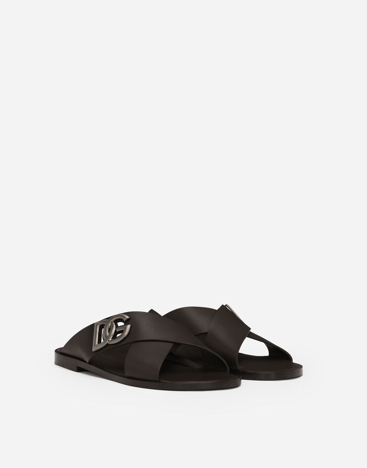 Dolce & Gabbana Sandalette aus Kalbsleder Braun A80440AO602