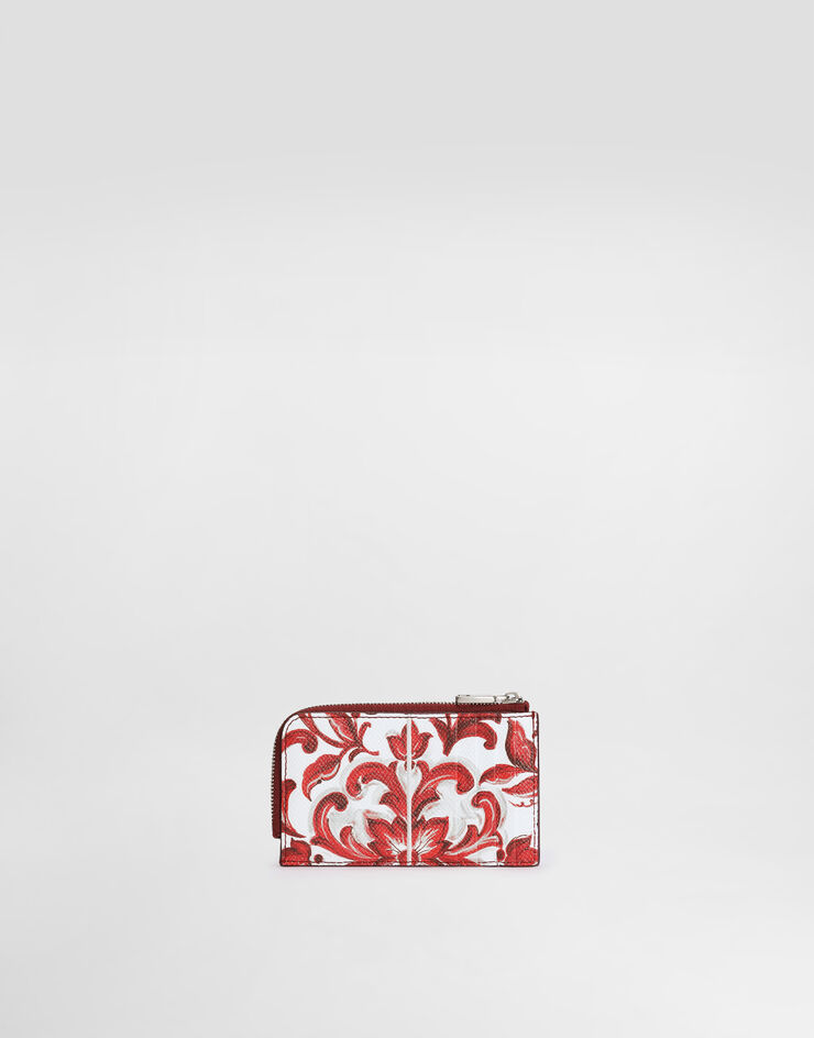 Dolce & Gabbana Majolica-print calfskin card holder Multicolor BP3274A0646