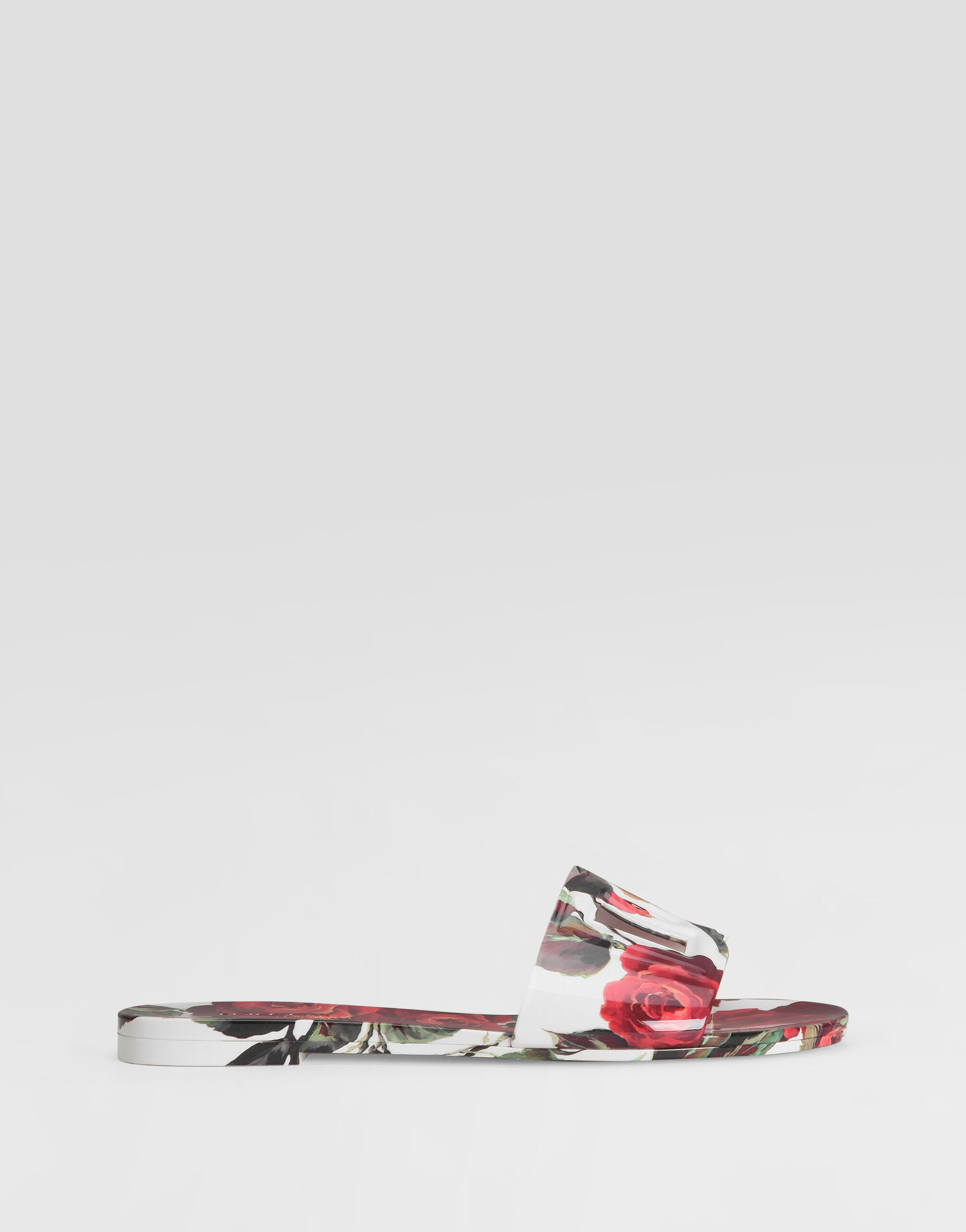Rubber beachwear sliders in Print for Women | Dolce&Gabbana® US
