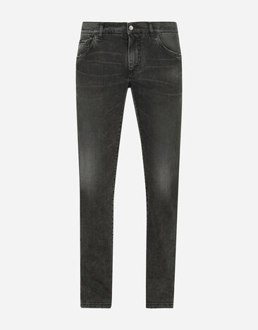 Dolce & Gabbana Vaqueros skinny elásticos grises con efecto lavado Negro G8PT1TG7F2I