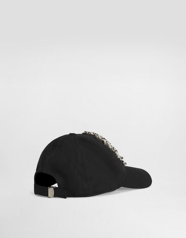 Dolce & Gabbana Cotton drill baseball hat Black GH590ZGK260