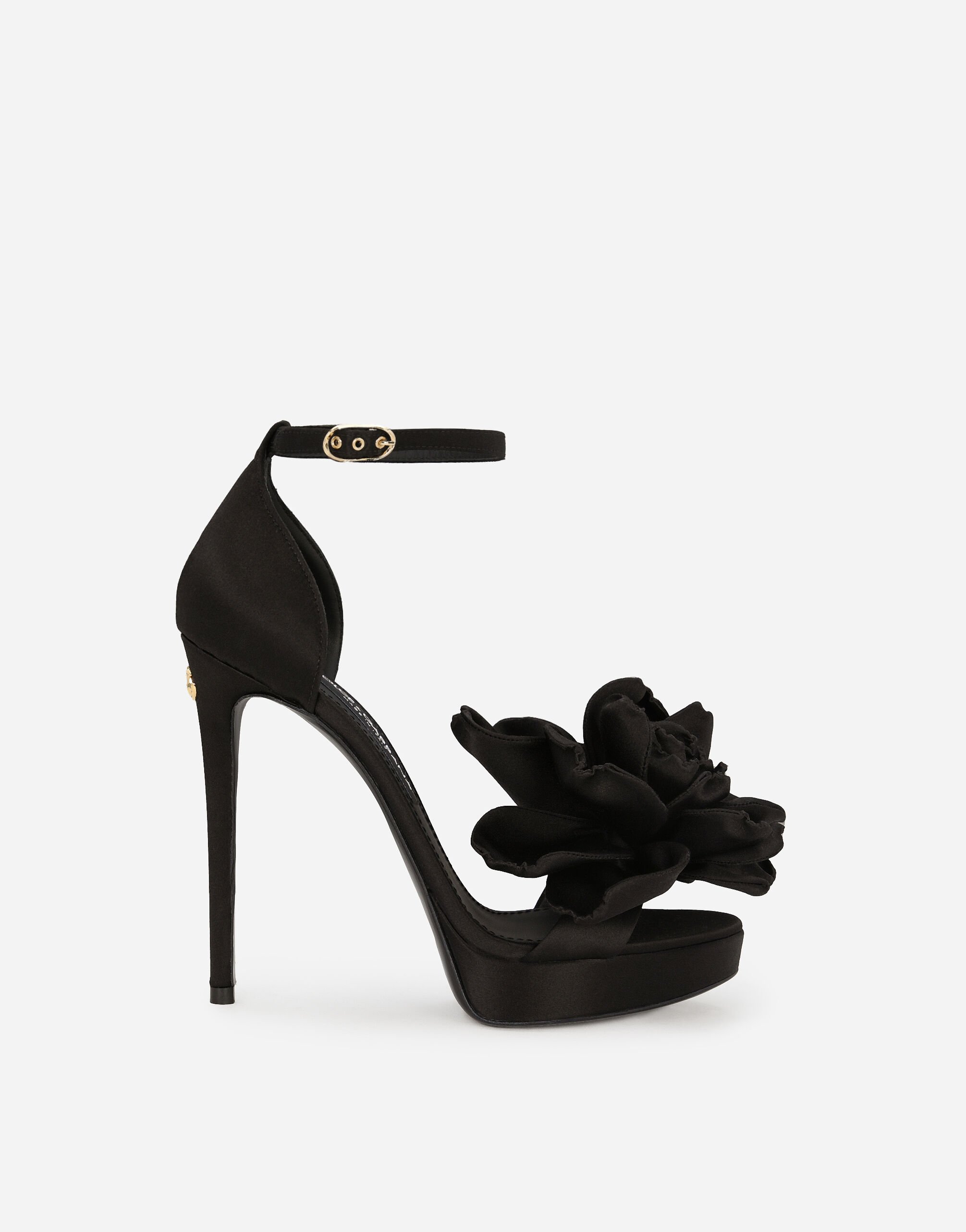 Dolce & Gabbana Satin platform sandals Black CR1339A1037