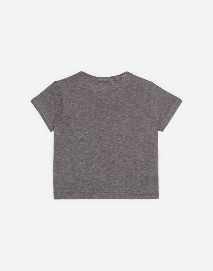 Dolce & Gabbana Camiseta de jersey con placa Gris L1JT7TG7OLK
