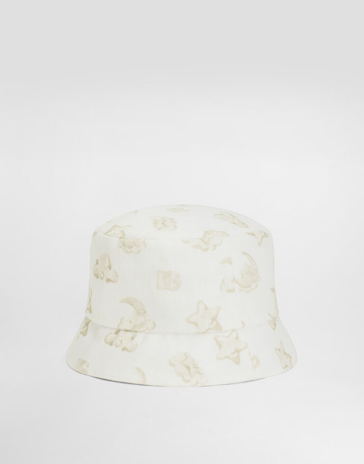 Dolce & Gabbana Fabric bucket hat with moon and stars print Print LN5H51FS4HW