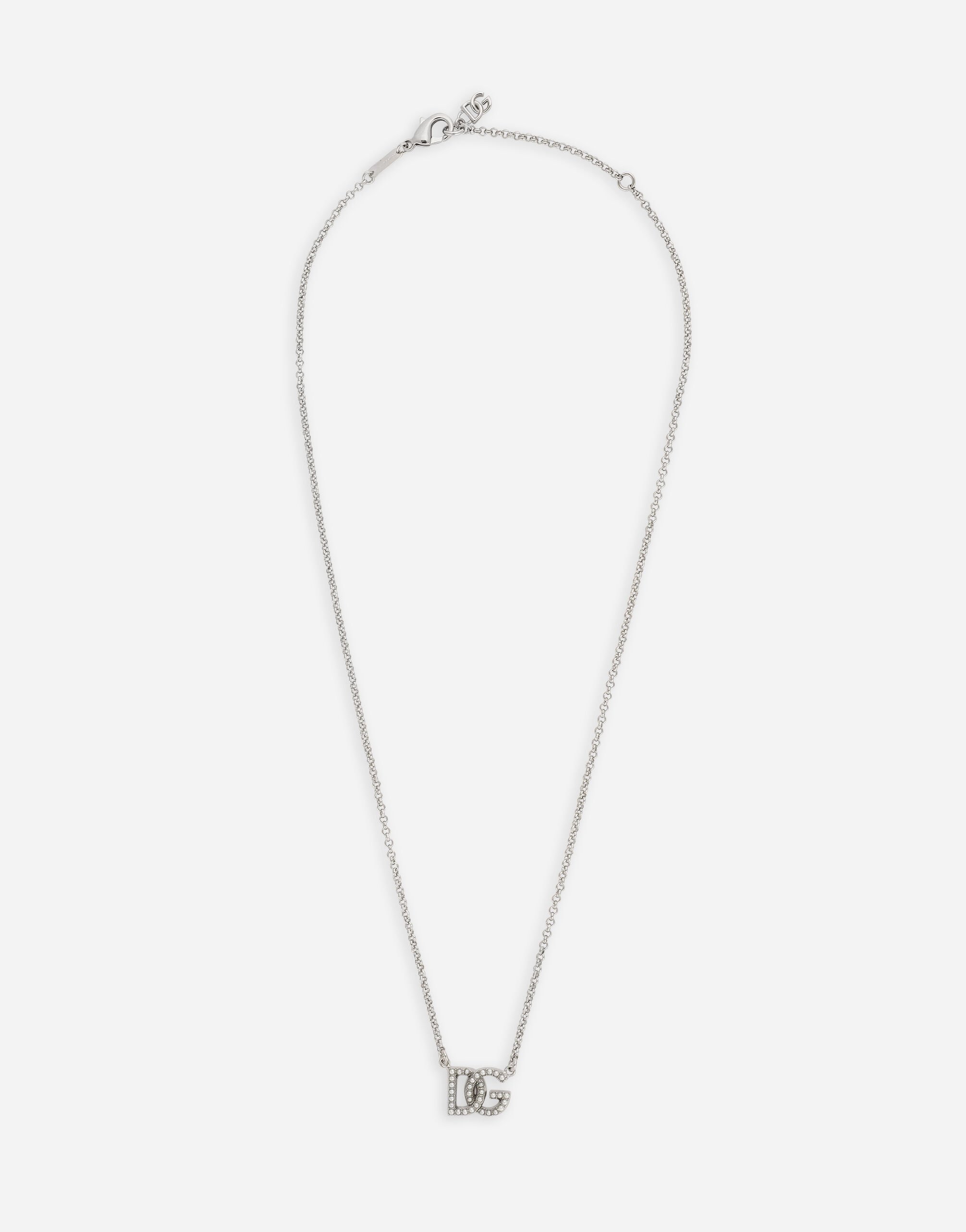 Dolce & Gabbana Chain necklace with DG logo Silver WBP1L4W1111