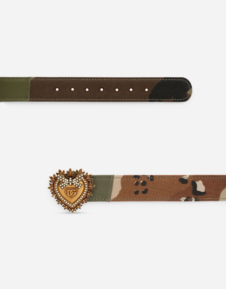Dolce & Gabbana Devotion belt in camouflage patchwork Multicolor BE1315AY682