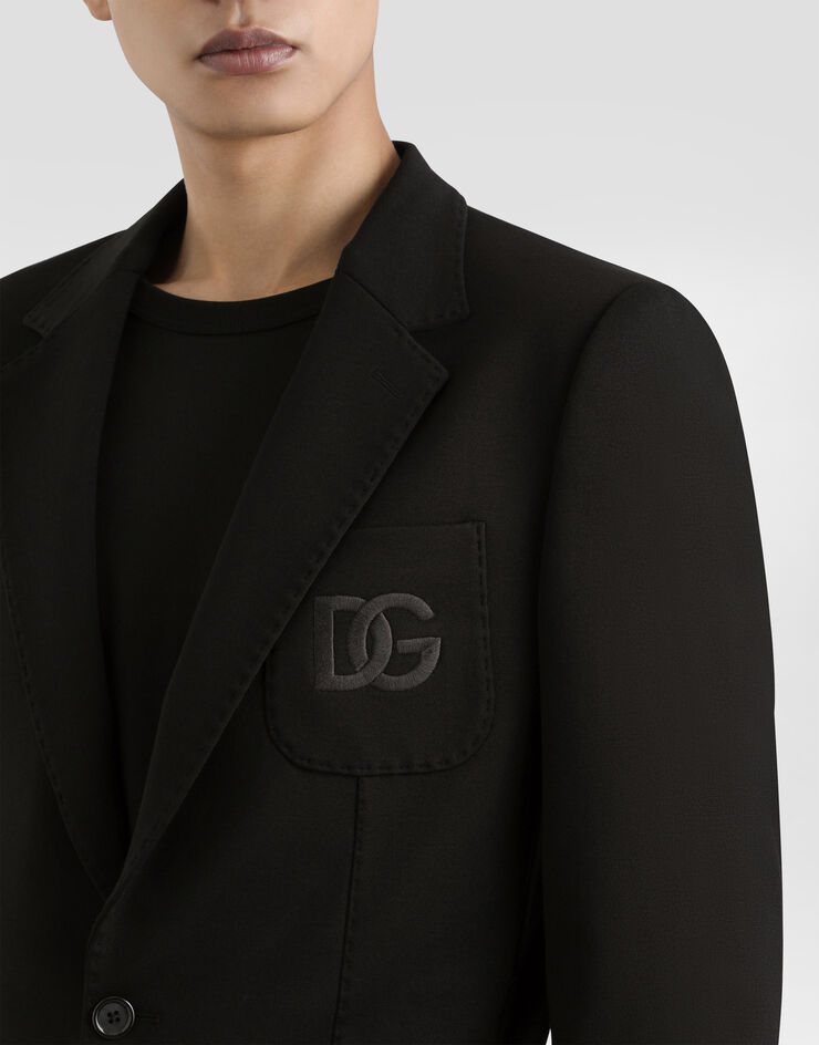 Dolce & Gabbana Portofino 弹力平纹针织夹克 黑 G2PT9ZFUGP0
